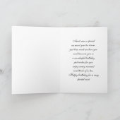 "緑の目の女性"叔母の誕生日カード カード (内部)