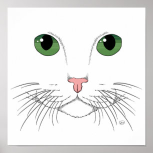 緑の目の猫ポスター ポスター