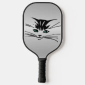 緑の目の猫 ピックルボールラケット (裏面)