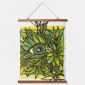 緑の目の自然 吊り下げ型タペストリー (正面)