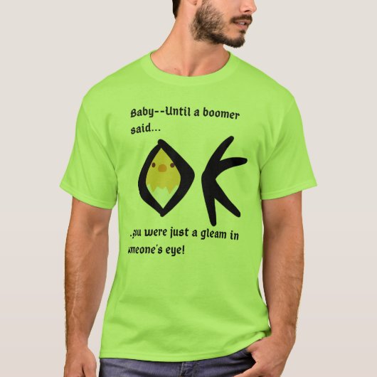 緑の目の輝き基本的なボメーラ Tシャツ (正面)