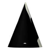 緑の目の黒猫の驚き パーティーハット (左)