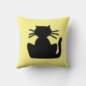 緑の目やにらみめい想付き黒猫 クッション (裏面)