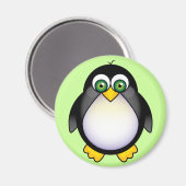 緑の目をしたペンギン漫画 マグネット (正面/裏面)