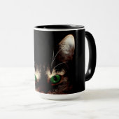 緑の目をした猫のコーヒーマグ マグカップ (正面右)