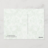 緑の目をした猫 ポストカード (裏面)