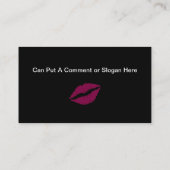 緑の目を持つ女性顔 名刺 (裏面)