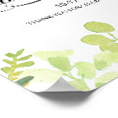 緑の目的地のリハーサルのディナーウェルカム ポスター (角)