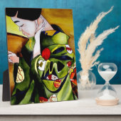 緑の着物芸者でかわいいオリジナル フォトプラーク (側面)