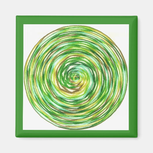 緑の瞑想 マグネット (正面)