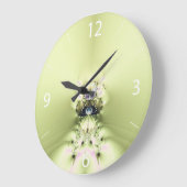 緑の瞑想 ラージ壁時計 (傾斜)