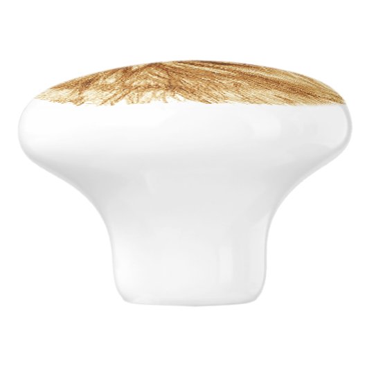 緑の瞳のショウガ猫の引出しはノブを引っ張ります セラミックノブ (側面)