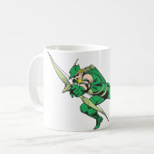 緑の矢印かがみ コーヒーマグカップ (正面左)