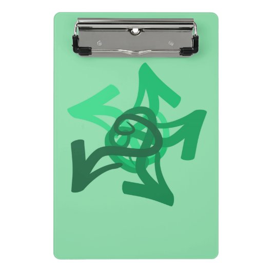緑の矢印ミニクリップボード ミニクリップボード (正面)