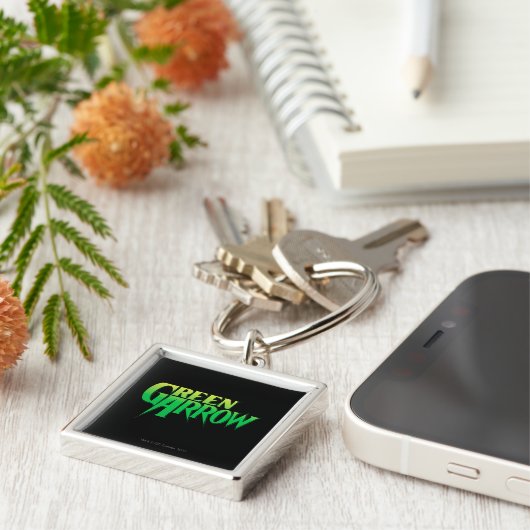 緑の矢印ロゴ3 キーホルダー (側面)
