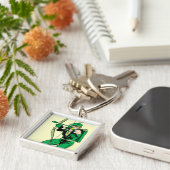 緑の矢印射撃、 発砲矢印 キーホルダー (側面)