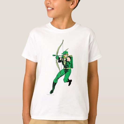 緑の矢印射撃、 発砲矢印 Tシャツ (正面)