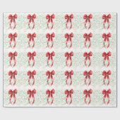 緑の石の上のリボン ラッピングペーパー (フラット)