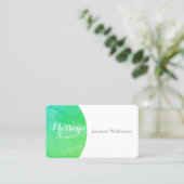 緑の石造りの自然な優雅 名刺 (スタンド正面)