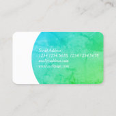 緑の石造りの自然な優雅 名刺 (裏面)