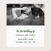 緑の砂ドル、写真の日付カードを保存 名刺 (内部フラット)