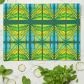 緑の砂漠のインスピレーション キッチンタオル (折り畳み)