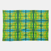 緑の砂漠のインスピレーション キッチンタオル (横)