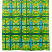 緑の砂漠のインスピレーション シャワーカーテン (正面)