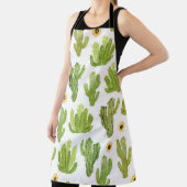 緑の砂漠サボテン:水の色シームレス エプロン (インサイチュ)
