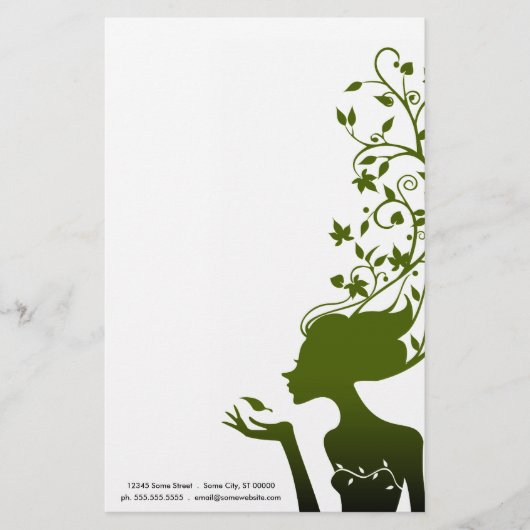 緑の砂糖 便箋 (正面)