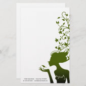 緑の砂糖 便箋 (正面/裏面)