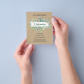 緑の確認招待状モダン両面 チラシ (手)