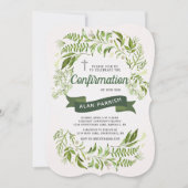 緑の確認招待状 招待状 (正面)