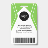 緑の社カスタム員の写真、ロゴ、コード バッジ (裏面)