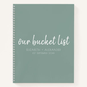 緑の私たちのバケットリストカップル ノートブック