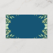 緑の秋のカボチャ赤ちゃんシャワーおむつラッフル エンクロージャーカード (裏面)