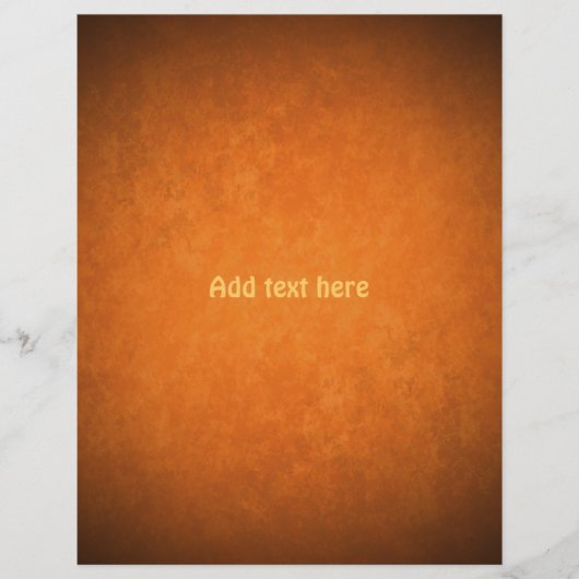 緑の秋の色の背景オレンジと茶色 チラシ (正面)