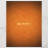 緑の秋の色の背景オレンジと茶色 チラシ (裏面)