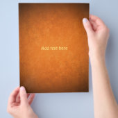 緑の秋の色の背景オレンジと茶色 チラシ (手)