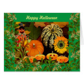 緑の秋の葉かかしカボチャハロウィーンsp (正面横)