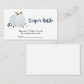 緑の秋カボチャ赤ちゃんシャワーおむつラッフル 名刺 (正面/裏面)