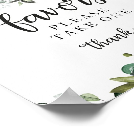 緑の秋カボチャ赤ちゃんシャワー好意サイン ポスター (角)