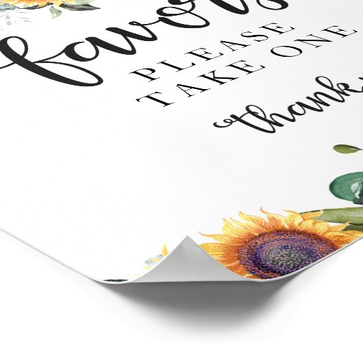 緑の秋カボチャ赤ちゃんシャワー好意サイン ポスター (角)