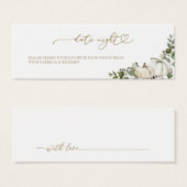 緑の秋ブライダルシャワーデイトナイトカード (正面&裏面)