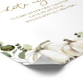 緑の秋ブライダルシャワーデイトナイトジャールサイン ポスター (角)