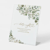 緑の秋ブライダルシャワーデイトナイトジャールサイン 台座サイン (正面)