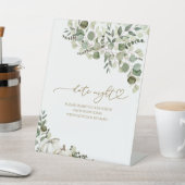 緑の秋ブライダルシャワーデイトナイトジャールサイン 台座サイン (インサイチュ)