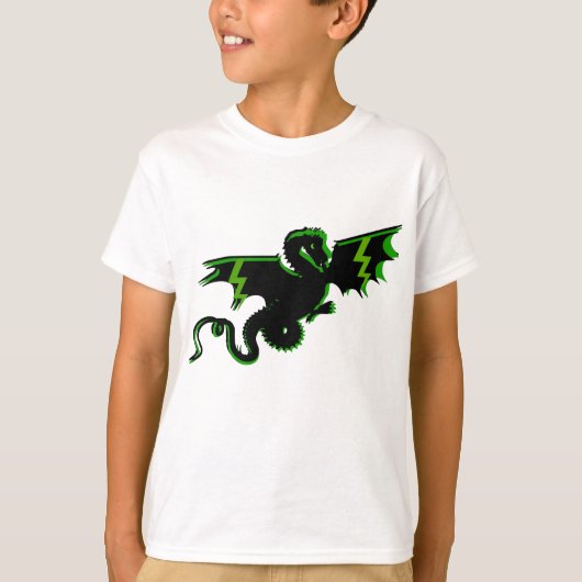緑の稲妻のドラゴン飛行(今日の最も最高のな賞) Tシャツ (正面)