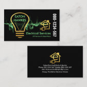 緑の稲妻パワー電球 名刺 (正面/裏面)