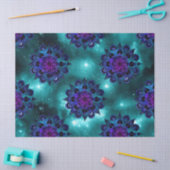 緑の空のデカップブルーとパープルマンダラ 薄葉紙 (クラフト)